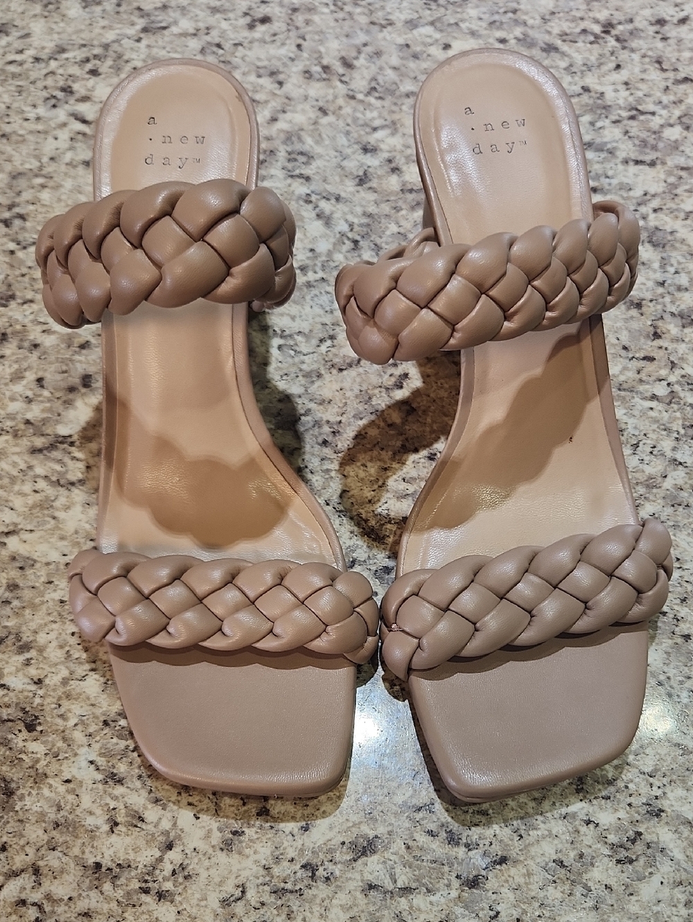 a new day Braided Double-Strap Slide Sandals - Taupe